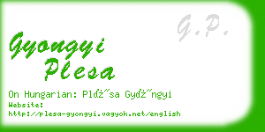 gyongyi plesa business card